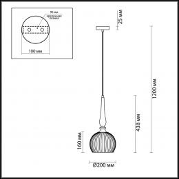 Odeon light 4767/1 PENDANT ODL21 369 белый/бронзовый Подвес E27 60W RUNGA  - 2 купить